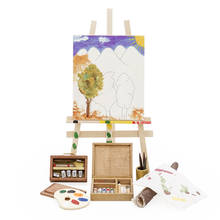 Odoria-Juego de pintura en miniatura, caja de pigmento de lona con pincel, herramientas de dibujo artístico, accesorios para casa de muñecas, 1:12, 8 Uds. 2024 - compra barato