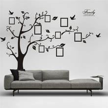 Pegatinas de pared de árbol de PVC negro 3D DIY, arte fotográfico, decoración del hogar, calcomanías para sala de estar, carteles, decoración de dormitorio, pegatinas de pared 2024 - compra barato