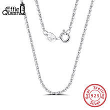 Effie Queen 1mm O Cross Chain Necklace 100% 925 Silver  Length 40cm 45cm 50cm Necklace for Pendant Woman Man Jewelry Gift SC20 2024 - buy cheap