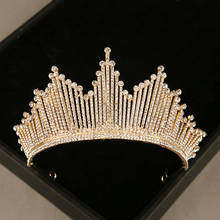 Tiara de cristal rainha, coroa, pérolas, casamento, arco 2024 - compre barato