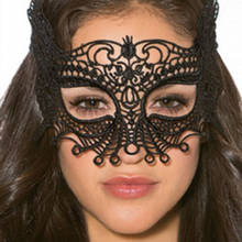 Máscara de ojo de encaje para Halloween y fiesta, máscara de ojo Sexy con recorte para fiesta de disfraces, 5 unids/lote 2024 - compra barato