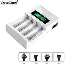 VerveGuud 4Slots LCD Display Smart Intelligent Battery Charger For aa/aaa AA/AAA NI-CD NiCd NI-MH NiMh Rechargeable Batteries 2024 - buy cheap