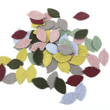 100Pcs Woolen yarn Leaves Patch Appliques DIY Craft Supplie Kid's Hair Accessories Clothing Sewing Materials Leaf Blade Ornament 2024 - buy cheap