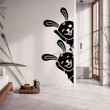 lovely Rabbit Wall decal Bunny decal Hare Lapine Wall Sticker Baby Kids Room Decoration Design Vinyl Wall Decor Sticker B281 2024 - buy cheap
