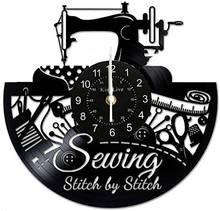 Настенные часы с виниловой пластиной для швейной машины, отличная идея для портной одежды 2024 - купить недорого