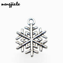 MENGJIALE Hot sell 35pcs/lot metal antique silver charms Snowflake charms pendant fit necklace jewelry findings 19.5*16.5mm 2024 - buy cheap