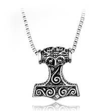 RJ Viking Axe Pendant Necklace Men Women Metal Retro Pattern Axe Choker Chain Cosplay Jewelry Accessories Gift 2024 - buy cheap