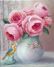 JMINE Div 5D Peony Flower bird Full Diamond Painting cross stitch kits art High Quality Floral 3D paint by diamonds 2024 - buy cheap