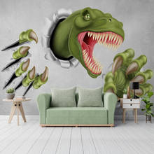 Milofi papel de parede 3d personalizado, mural moderno minimalista 3d estéreo dinossauro sala de crianças pintura de decoração 2024 - compre barato