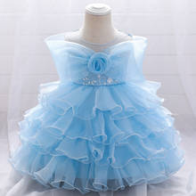 Little Girl Toddlers Blue Dresses  Ballgown Tutu Kids Dresses First Holy Kids Communion Dresss 2021 2024 - buy cheap