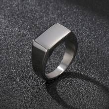 HaoYi-anillo de acero inoxidable para hombre, sortija clásica, pulida, brillante, estilo Punk, 2021 2024 - compra barato