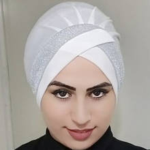 Trendy Muslim Women's Inner Hijab Cap Summer Women Headscarf Bonnet Female Forehead Cross Underscarf Hat Islamic Head Wraps 2024 - buy cheap