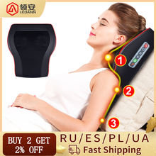 Travesseiro massageador de pescoço e costas, rolo elétrico com aquecimento infravermelho, shiatsu promove alívio da dor no sono e relaxamento da casa 2024 - compre barato