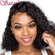 Bob Wig 4x4 Lace Closure Wig Pre Plucked Curly Bob Wig Malaysian Curly Human Hair Wig 180 Density Lace Front Human Hair Wigs 2024 - buy cheap