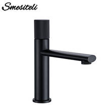 Smesiteli Black Short Faucet High Quality Brass Bathroom Basin Faucet Cold And Hot Water Mixer Tap Deck Mounted 2024 - buy cheap