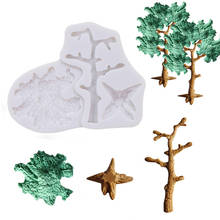 Formas de silicone em formato de árvore, utensílios de decoração para fondant, bolos, chocolate, confeitaria, forma de pasta de goma 2024 - compre barato