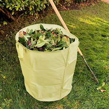 Вместительный садовый мешочек, многоразовый складной контейнер для мусора в форме листьев, для сбора мусора в саду 2024 - купить недорого