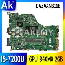 E5-575G motherboard Mainboard For Acer E5-575 F5-573 laptop ZAA X32 DAZAAMB16E0 REV:E CPU: I5-7200U GPU: 940MX 2GB 100%test OK 2024 - купить недорого