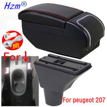 For peugeot 207 armrest box USB Charging heighten Double layer central Store content cup holder ashtray accessories 2024 - buy cheap