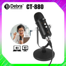 Condenser Microphone CT-880 With USB Interface ,Have Monitor,Reverberation,Mute Functions,For Live broadcast, Recording,singing 2024 - buy cheap