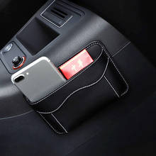 LEEPEE Interior Accessories Car Storage Box Cards Mobile Phone Collecting Sticky Bag PU Leather Car Pouch Bags Organizer 2024 - buy cheap