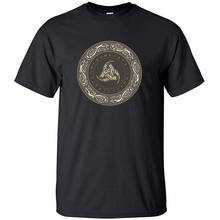 Camiseta de algodón con logotipo de la gente vikinga para hombre, camisa holgada con estampado Vintage, camiseta de manga corta estilo Hip Hop Retro 2024 - compra barato