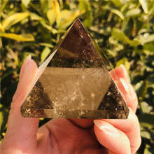 Натуральное прозрачное пирамида из кристалла кварца ясно Рейки Исцеление натуральный кристалл пирамиды сырой каменные полированные 2024 - купить недорого