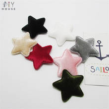 10-80Pcs Flannelette Stars Padded Patches Appliqued DIY Craft Supplies Kids Hair Pin Accessories Material Embossing Ornaments 2024 - buy cheap