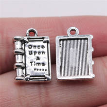 10pcs Once Upon A Time Storybook Charms Pendant DIY Jewelry Findings Antique Silver Color 12x18mm 2024 - buy cheap