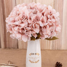 artificial flowers hydrangea branch home wedding decor autum silk plastic flower high quality fake flower party room decoration 2024 - купить недорого