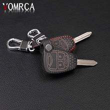 High Quality Leather car Key Cover for Jeep Chrysler 300 PT Cruiser Sebring Dodge Sports Nitro Jeep Wrangler 3 Button  Key Shell 2024 - buy cheap