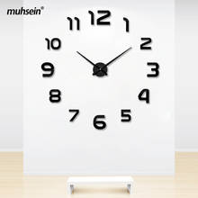 2021 Modern 3D DIY Wall Clock Acrylic Mirror Wall Sticker Clock Fashion Home decorate Clocks Metal Dial With Mute Movement Clock 2024 - buy cheap