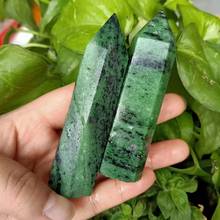 MOKAGY 90mm-100mm Natural Epidote Obelisk Wand Healing Crystal Points 1pc 2024 - buy cheap