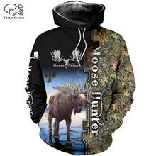 PLstar Cosmos Animal Camo Moose Hunting Hunter Causal Pullover NewFashion 3DPrint Zipper/Hoodies/Sweatshirt/Jacket/Men/Women s-2 2024 - buy cheap