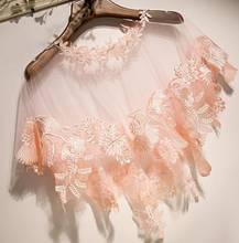 Женская Солнцезащитная шаль, розовая сетчатая Пашмина с вышивкой в виде птицы и цветов, кружевная накидка для весны и лета, R3486 2024 - купить недорого