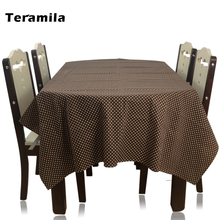Teramila Dots Design Thick Rectangular Square Table Cloth Linen Cover For Home Decoration Wedding Mantel Party Dining Tablecloth 2024 - buy cheap