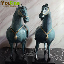 Tang chino-escultura de caballo en bronce, estatua de Arte Moderno, artesanía de bronce, Animal auténtico, FengShui, artesanía para decoración del hogar 2024 - compra barato