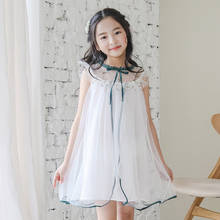 Cute Princess Girls Dress 2020 New Summer Girls Clothes Lace Flower Embroidered Party Frocks Teens Kids Girls Wedding Dress 2024 - buy cheap