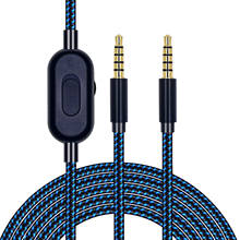 Substituição de cabo de áudio logitech, cabo auxiliar de 3.5mm para logitech astro a10 a40 a30, fones de ouvido com microfone, cabo de áudio remoto 2024 - compre barato