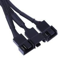 1PC 1 To 3 Way Splitter Black Sleeved 4-Pin PWM Connector Fan Extension Cable 2024 - buy cheap