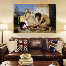 Pintura a óleo sobre tela holover jean-leon gerome "o pau luta", decoração de parede estética ocidental, decoração de casa, sala de estar 2024 - compre barato