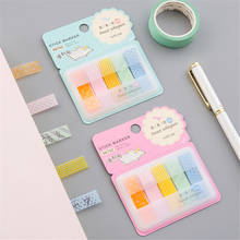 transparent sticky note book pads Writable Page Index Flag Paster Sticker Pastel Stick Markers Planner Paper Memo Label Office 2024 - buy cheap