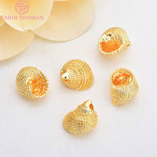 6pcs 13*10mm 24k Gold Color Brass Conch Charms Pendants High Quality Diy Jewelry Findings Accessories Wholesale 2024 - buy cheap