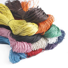 Cordón encerado de algodón para fabricación de joyas, cuerda para collar, pulsera, suministros, 12 colores, 60 metros, 1mm 2024 - compra barato
