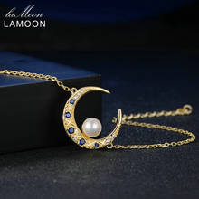 Lamoon Moon 100% натуральный бисер, Пресноводный Жемчуг, женское серебряное ювелирное изделие, цепочка, браслет S925 LMHI013 2024 - купить недорого