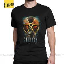 Camisetas informales de algodón con estampado de Shadow of Chernobyl para hombre, camisa de manga corta de color liso con cuello redondo 2024 - compra barato