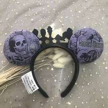 Disney Mickey Minnie Parks The Haunted Mansion Graveyard Halloween Minnie Ears Headband Rare toy doll 2024 - buy cheap