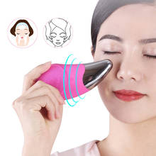 Mini Electric Facial Cleansing Brush Silicone Sonic Vibration Massager Blackhead Remove Face Pore Deep Cleansing Massage Brush 2024 - buy cheap
