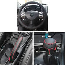 Braid on the steering wheel cover for Mitsubishi Lancer EX 10 Lancer X Outlander Case ppc handbrake cover gear shift knob cover 2024 - buy cheap