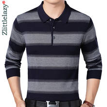 2022 Brand Casual Striped Fitness Long Sleeve Polo Shirt Men Poloshirt Jersey Luxury Mens Polos Tee Shirts Dress Fashions 81024 2024 - buy cheap